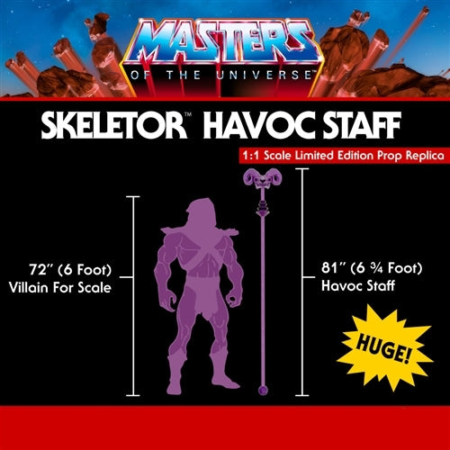 Masters of the Universe Skeletor Havoc Staff Prop Replica