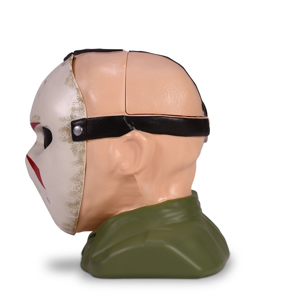 Back view of the Jason head container featuring the top opening and strap details