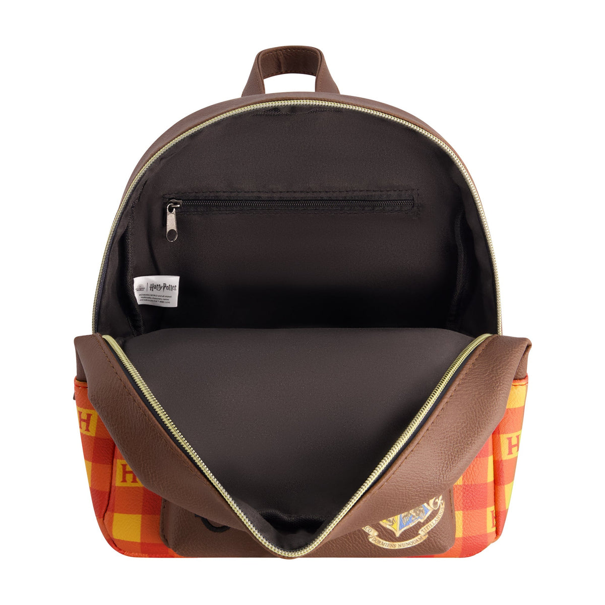 Harry Potter Hogwarts Crest Plaid Pattern Mini Backpack