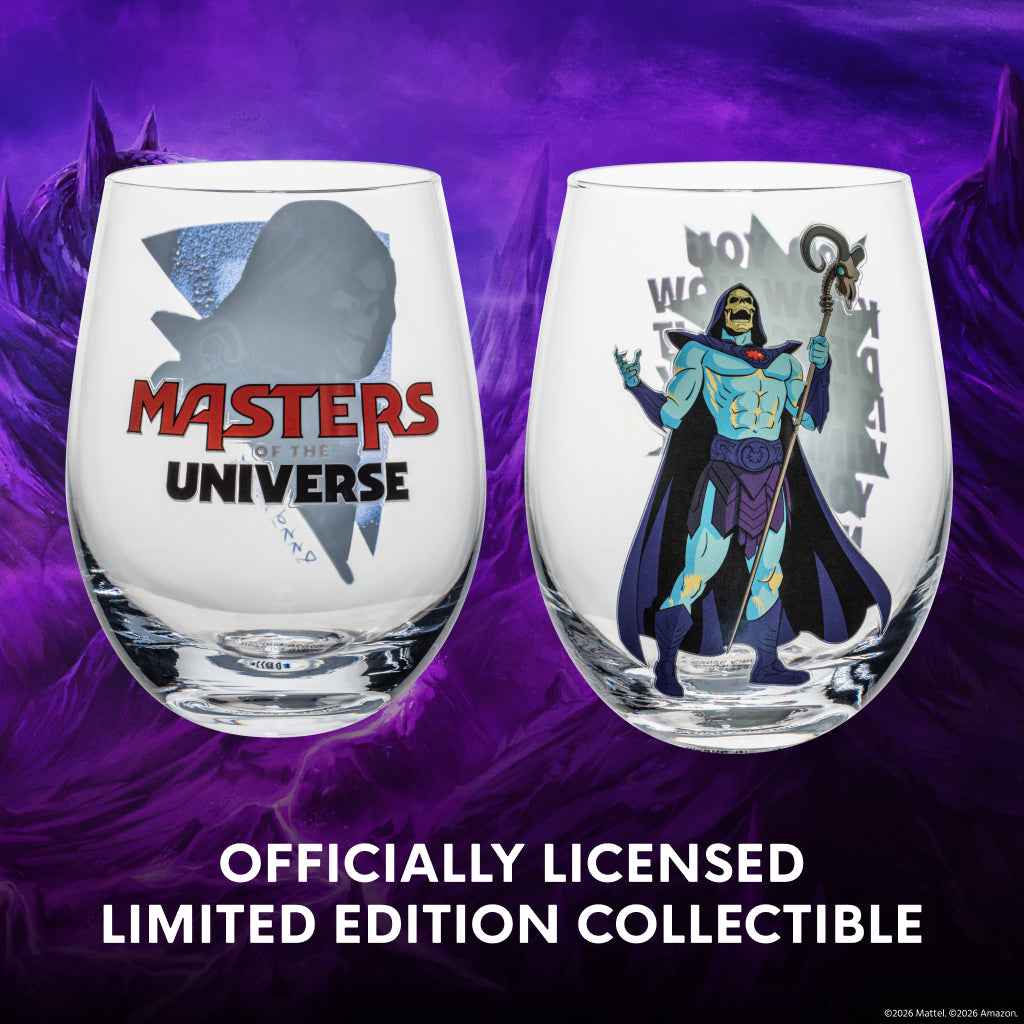 Masters of the Universe x Dragon Glassware 2026 Movie Skeletor Wine Glasses