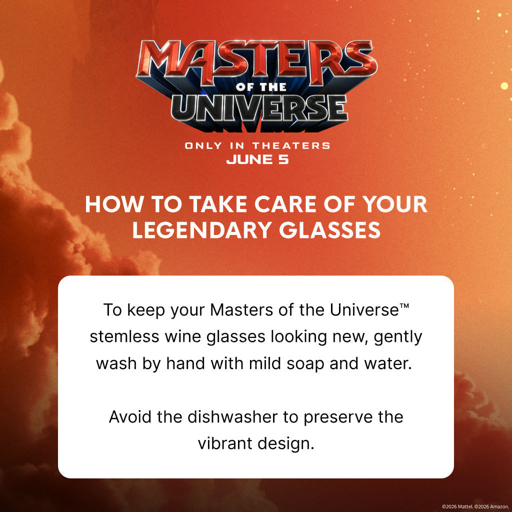 Masters of the Universe x Dragon Glassware 2026 Movie Skeletor Wine Glasses