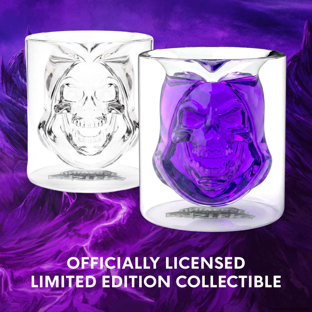 Masters of the Universe x Dragon Glassware Skeletor Drinking Glasses