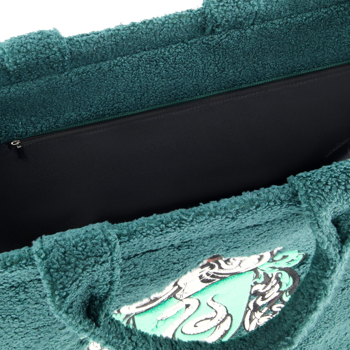 Harry Potter Slytherin Crest Sherpa Travel Tote with Trolley Strap