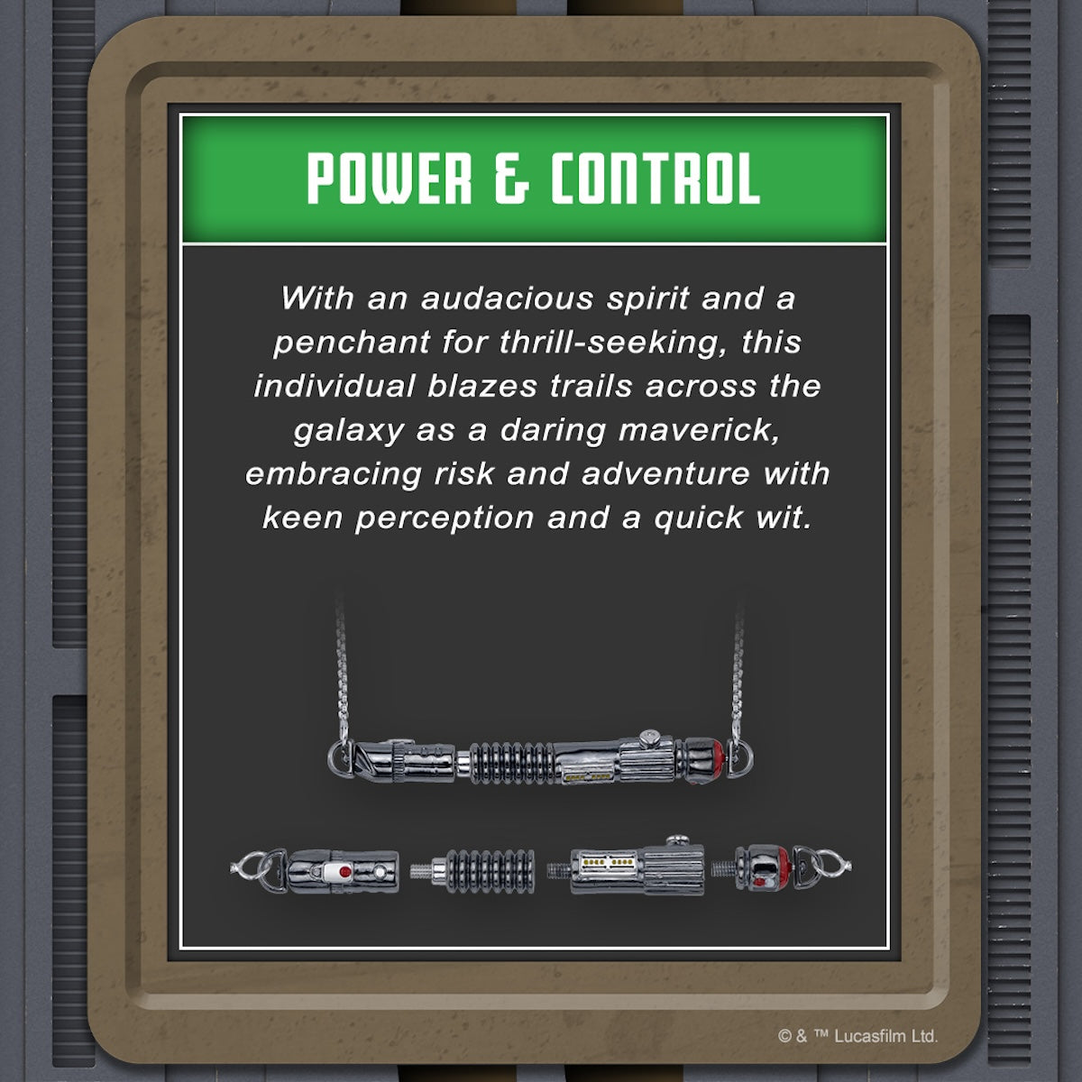 Star Wars x RockLove Lightsaber Workshop Power and Control Necklace