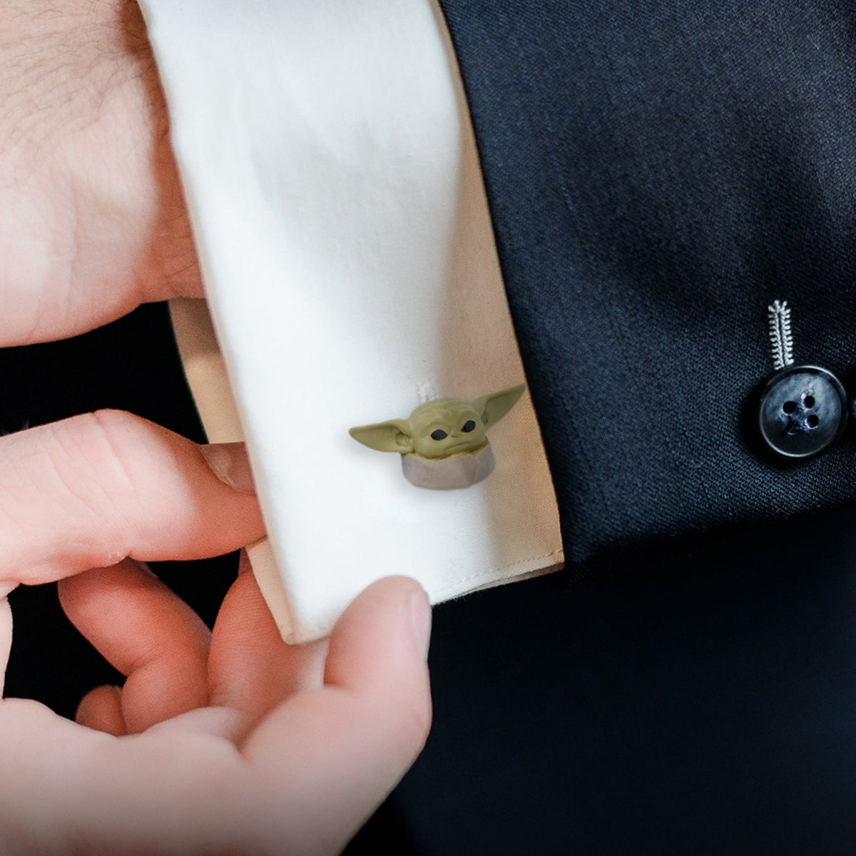 Star Wars The Mandalorian Grogu 3D Sculpted Cufflinks