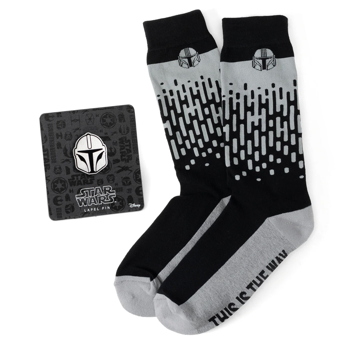 Star Wars The Mandalorian This Is The Way Socks and Lapel Pin Set