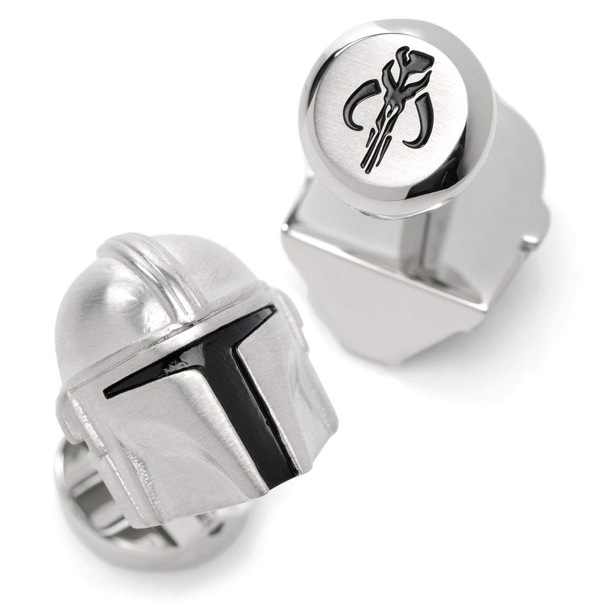 Star Wars The Mandalorian Helmet 3D Stainless Steel Cufflinks