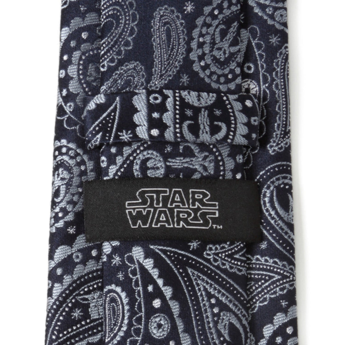 Star Wars The Mandalorian Blue Paisley 100% Silk Tie