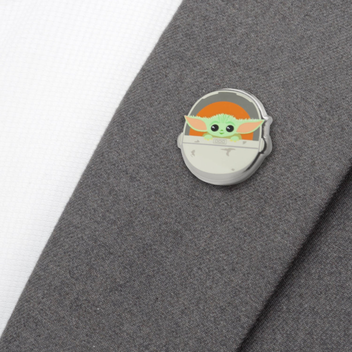Star Wars The Mandalorian Grogu in Hover Bassinet Lapel Pin