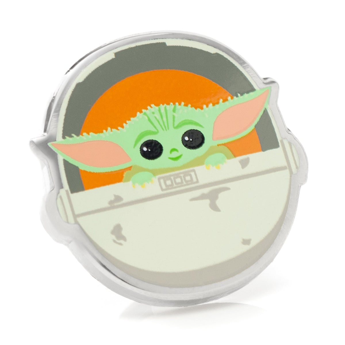 Star Wars The Mandalorian Grogu in Hover Bassinet Lapel Pin
