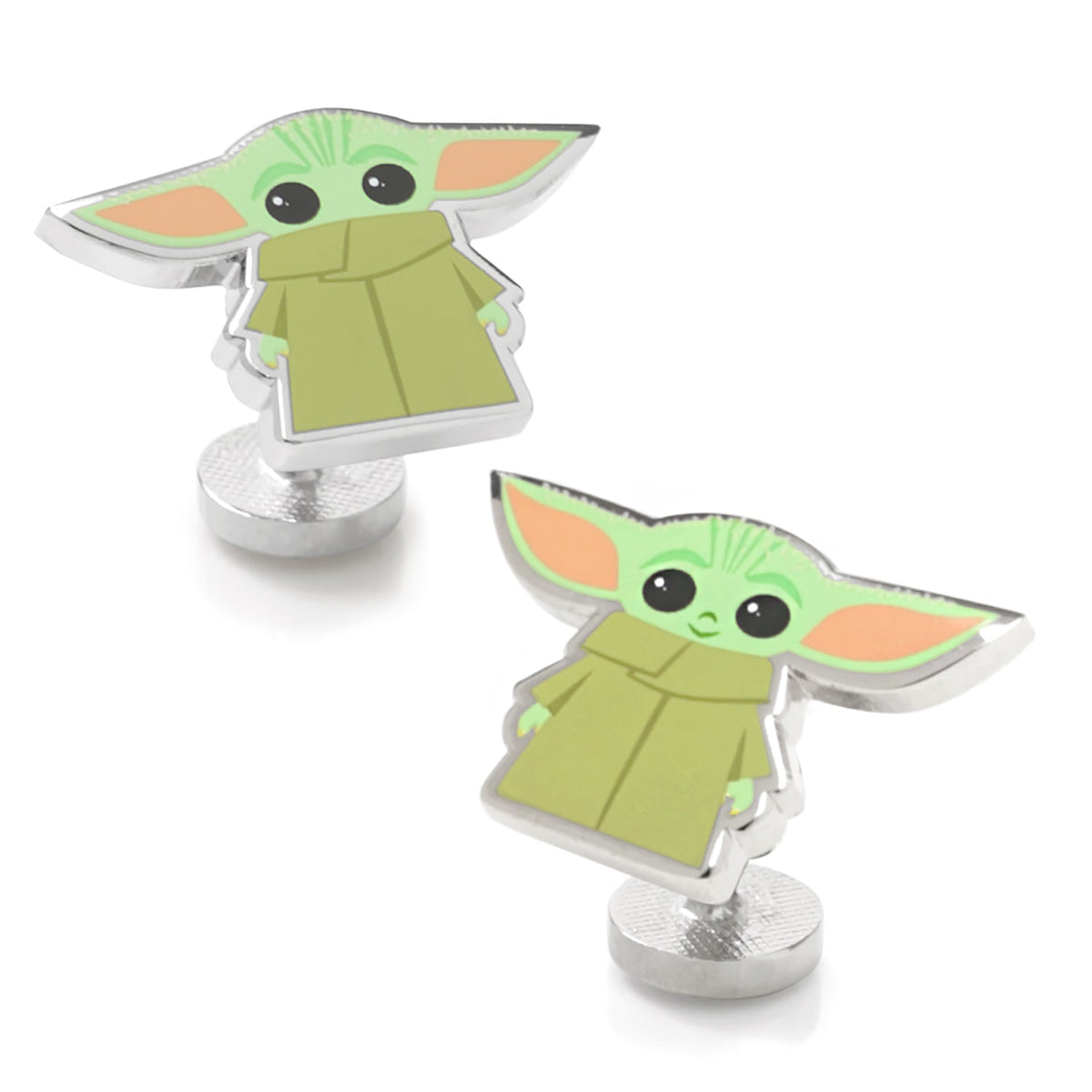Star Wars Grogu The Mandalorian Printed Round Back Cufflinks
