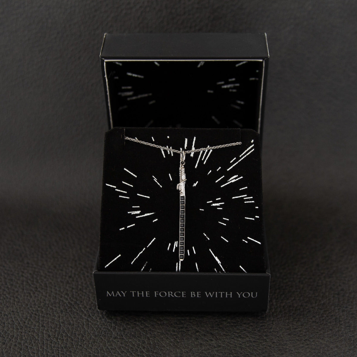 Star Wars x RockLove Darksaber Crystal Lightsaber Necklace