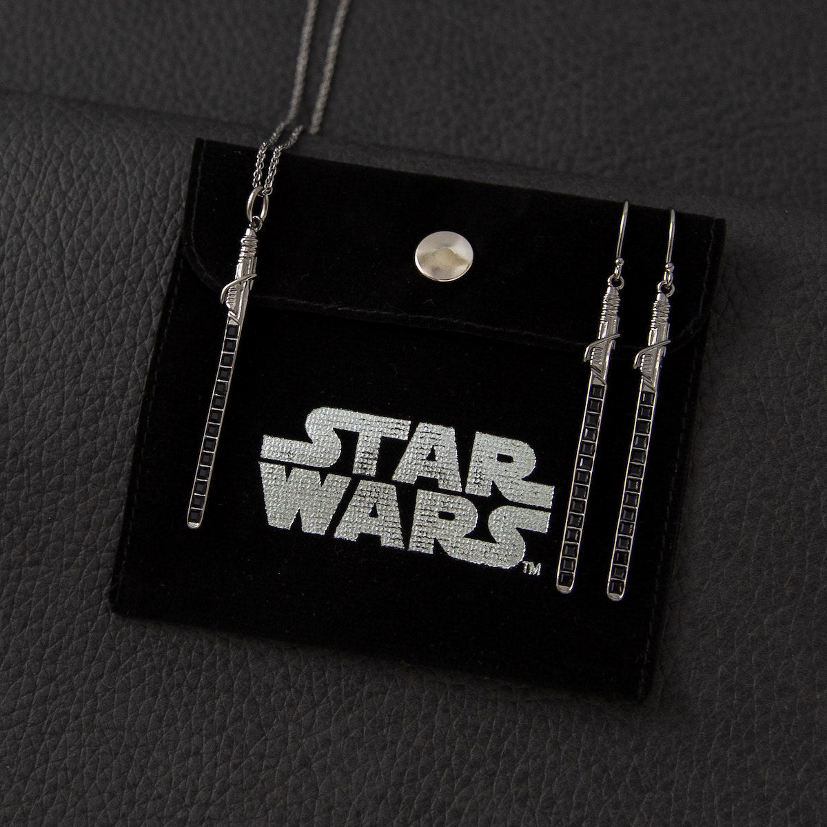 Star Wars x RockLove Darksaber Crystal Lightsaber Earrings
