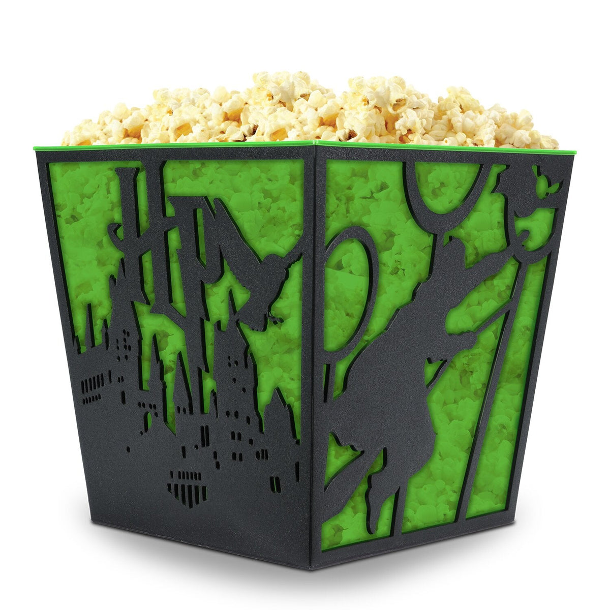 Harry Potter 25th Anniversary Silhouette Popcorn Bucket featuring Slytherin branding