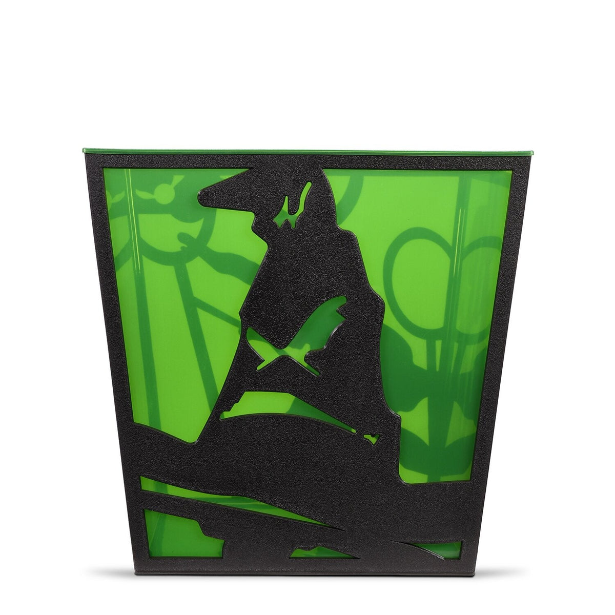 Detail of the Slytherin house silhouette design on the Harry Potter collectible bucket
