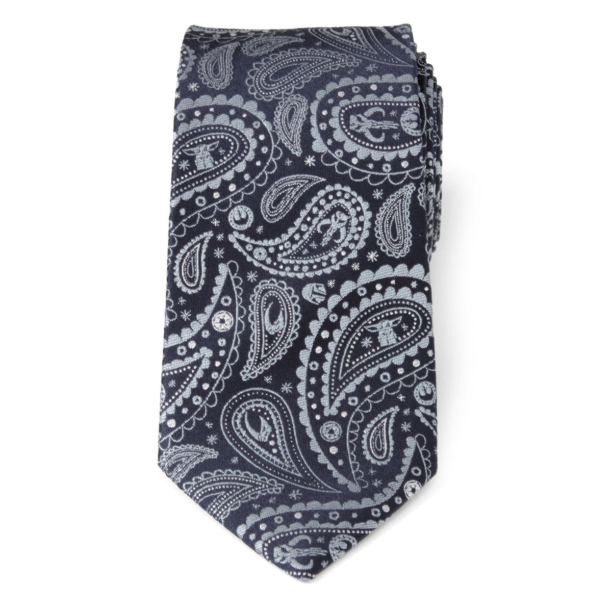 Star Wars The Mandalorian Blue Paisley 100% Silk Tie