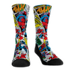 Spider-Man Webbed Out Stacked Characters Graphic Crew Socks