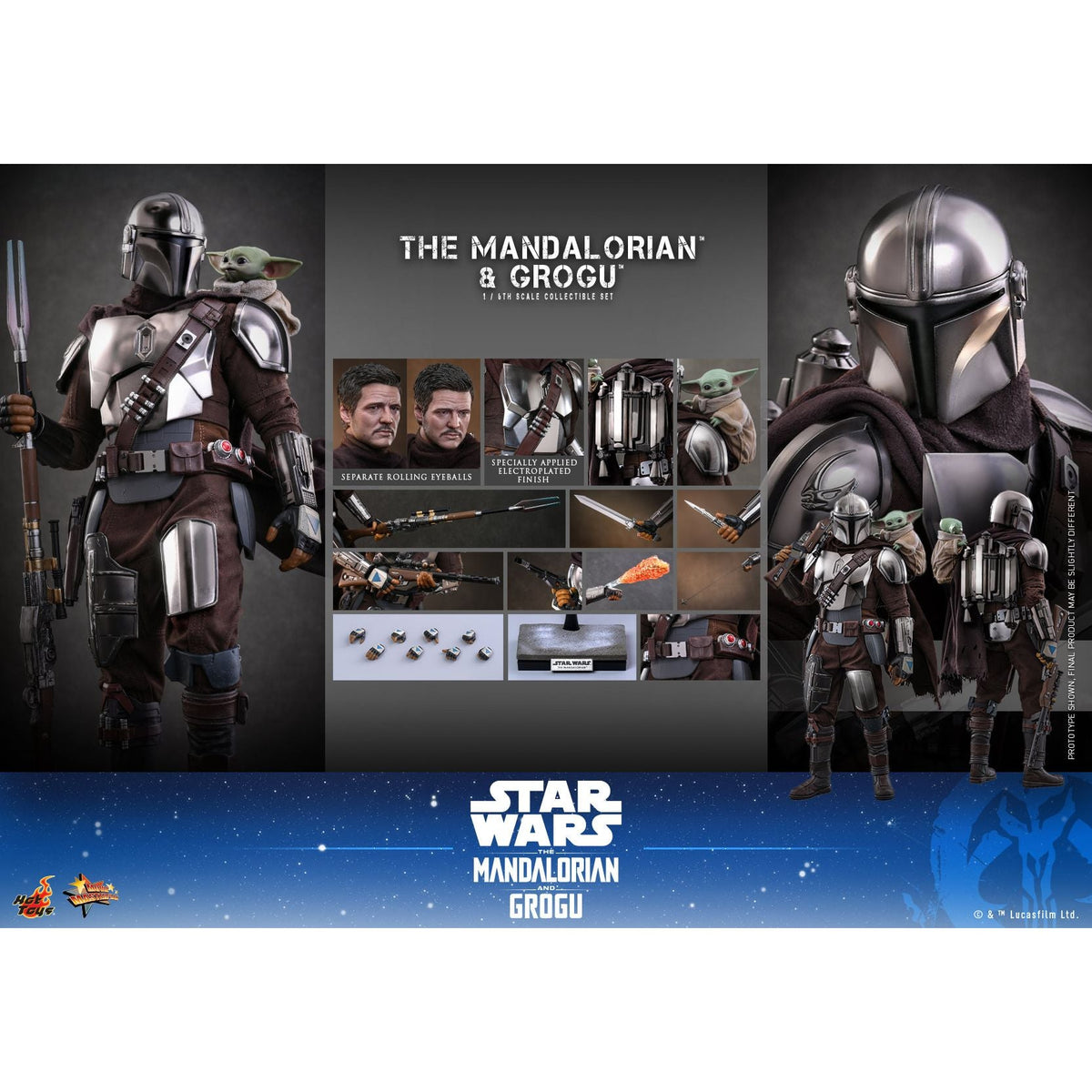 The Mandalorian & Grogu 1/6th Scale Figure Set